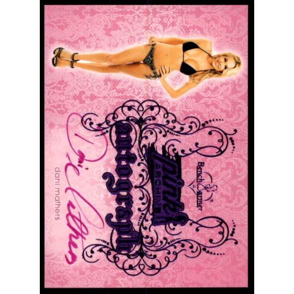 Dani Mathers Card 2015 Bench Warmer Pink Archive Autographs Purple Foil #28