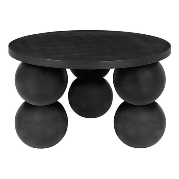 Black Rounded Console Dani Round Console Medium in Black - Walmart.com