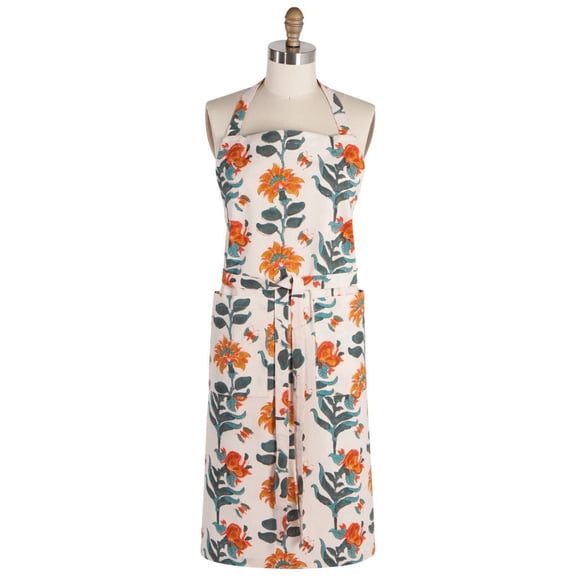Danica Heirloom Block Print Apron | Marigold