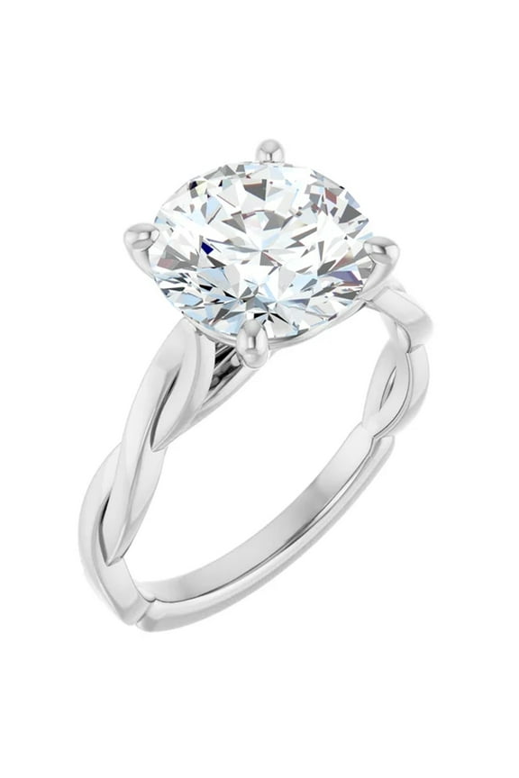 Danica Infinity Moissanite Engagement Ring Solitaire Round Cut