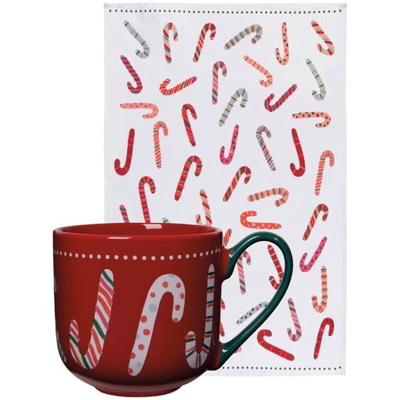 Danica Jubilee Christmas Mug and Dishtowel Set | Merry Mints