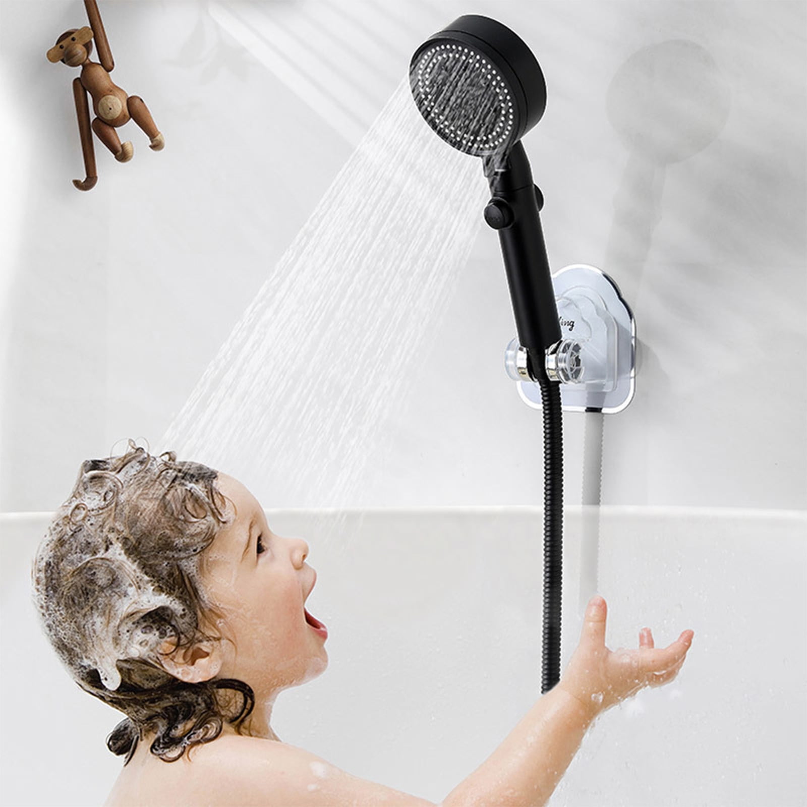 Danieerclosy Adjustable Shower Head Bracket – Punch-Free Installation ...