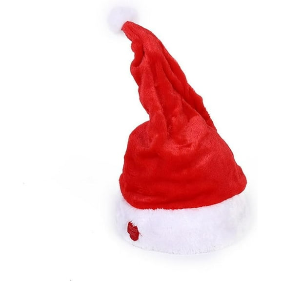 Danieerclosy Electric Christmas Santa Hat, Singing Dancing Electric Christmas Hat for Adult Kids Funny Plush Swing Christmas Hat (1PC)