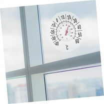 Danieerclosy Mechanical Window Thermometer with Suction Cups, Crystal Clear Indoor/Outdoor Temperature Gauge for Home Greenhouse & Patio Environment Monitoring