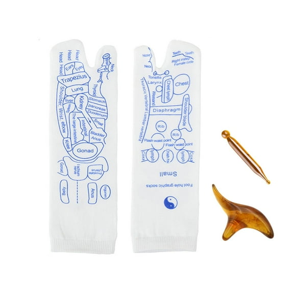 Danieerclosy Reflexology Socks with Massage Tool, Acupressure Socks with Tool, Reflexology Socks with Trigger Point Massage Tool, Reflexology Foot Massage Socks Set for Women and Men (Women)