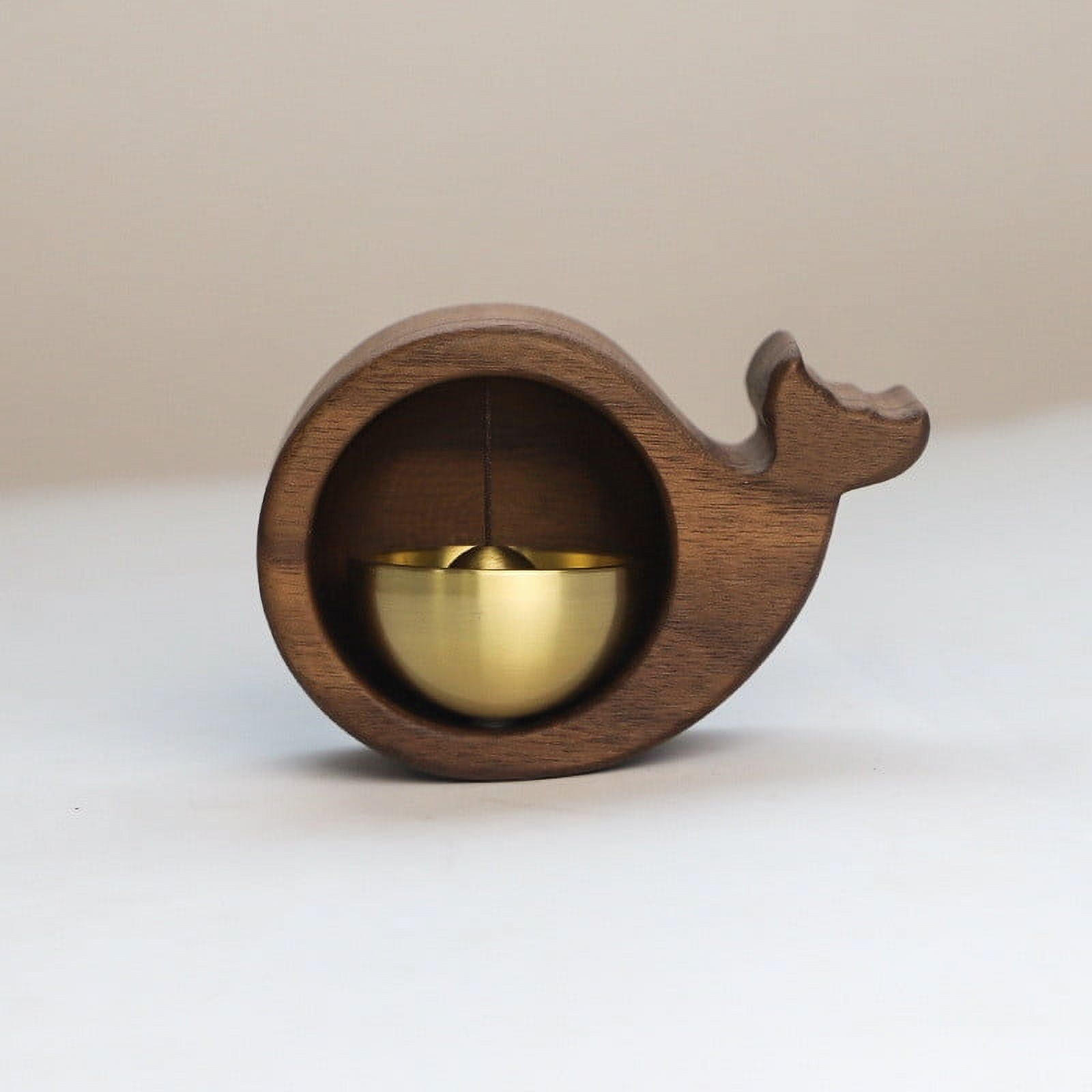 Danieerclosy Solid Teak Wood Wind Chime with Brass Bells, Magnetic ...