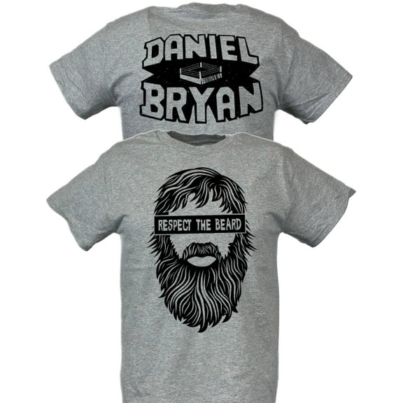 Daniel Bryan Respect the Beard Mens Gray T-shirt L