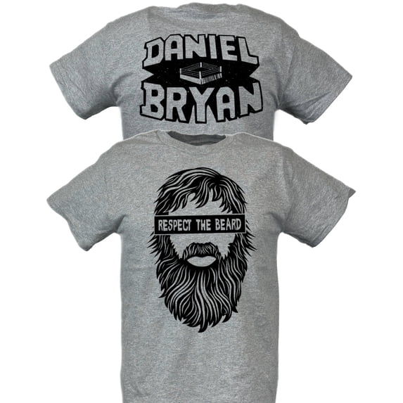 Daniel Bryan Respect the Beard Mens Gray T-shirt S