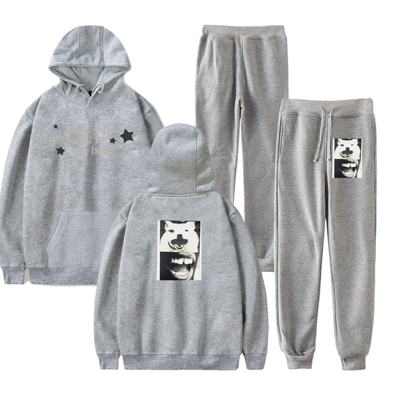 Daniel Caesar LOOK WHAT THEY DID TO ME Merch Hoodie and SWEATPANTS set pop print Unisex Casual Street Clothing