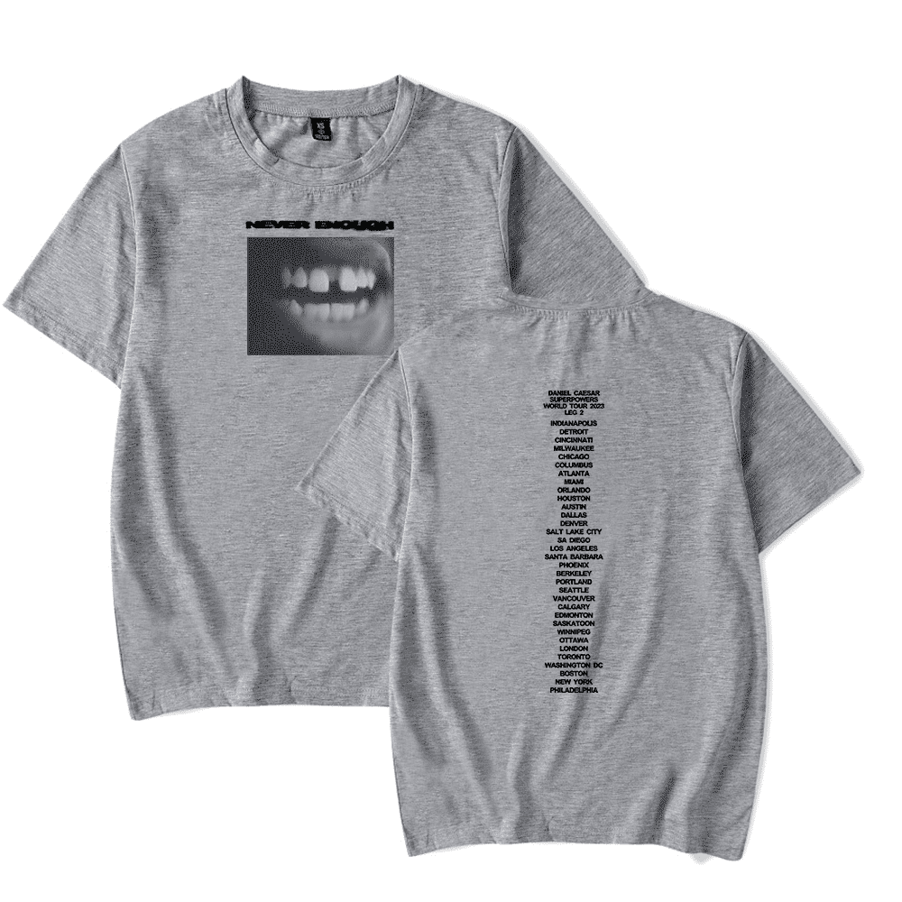 Daniel Caesar Merch Short Sleeve T Shirt Superpowers World Tour