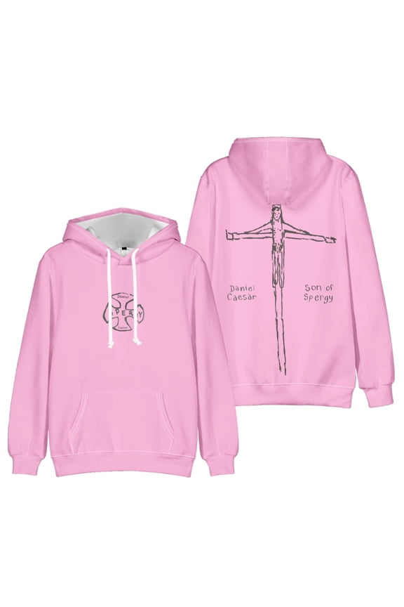 Daniel Caesar Merch Spergy Son Cross Thermal Hoodie Long Sleeve Fan Merch Tour Album Pullovers Unisex Casual Outfits