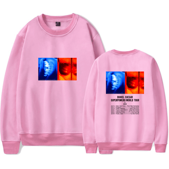 Daniel Caesar Merch Sweatshirt Superpowers World Tour Crewneck Men Women Sweatshirts Long Sleeve