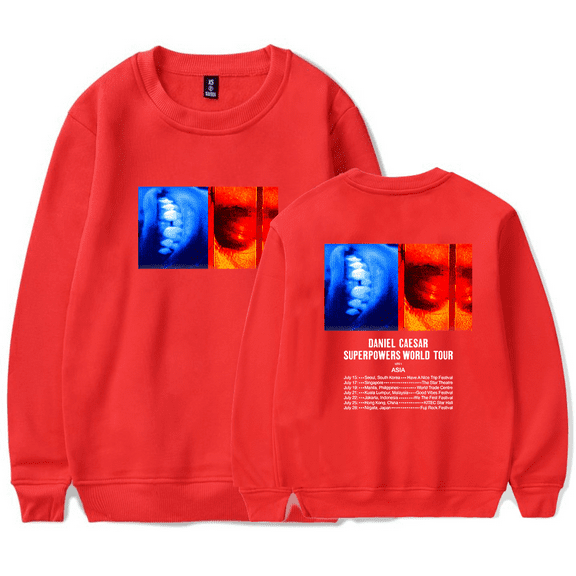 Daniel Caesar Merch Sweatshirt Superpowers World Tour Crewneck Men Women Sweatshirts Long Sleeve