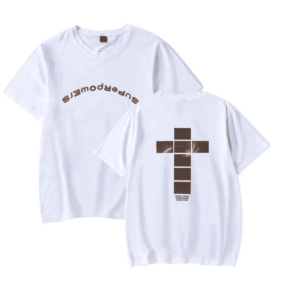 Daniel Caesar Merch T-Shirt Superpowers World Cross Tour Merch Tee Short Sleeve Men Women Tees Streetwear Top