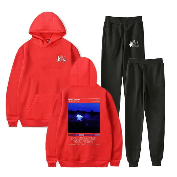 Daniel Caesar Never Enough Hoodie Jogger Pants Two Piece Set Sweatshirts+Sweatpants Women Men's Set