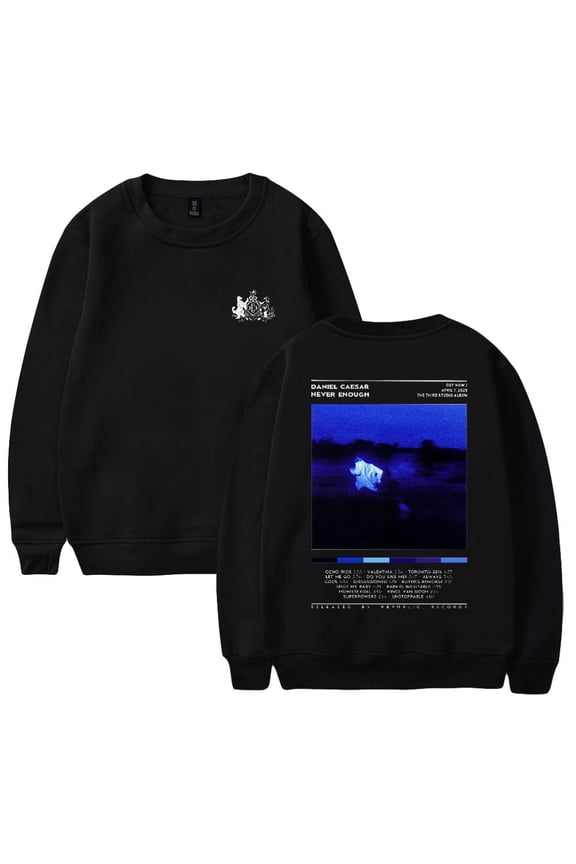 Daniel Caesar "Never Enough" Trendy Crewneck Sweatshirt - Unisex Long Sleeve Streetwear Fashion Merch