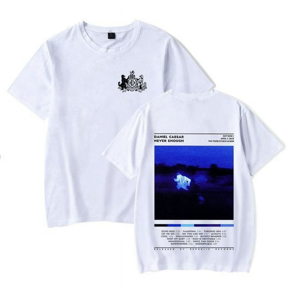 Daniel Caesar Short Sleeved Crewneck Printed Casual T-Shirt for Men and Women