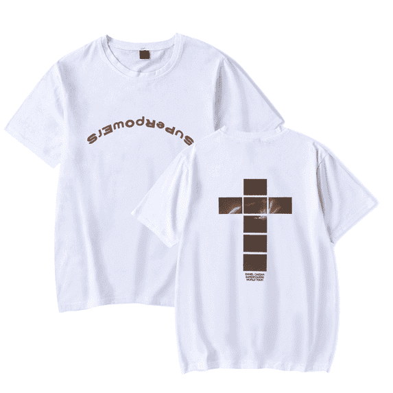 Daniel Caesar Superpowers World Cross Tour Merchandise Short Sleeve T-Shirts for Men and Women Streetwear Tops