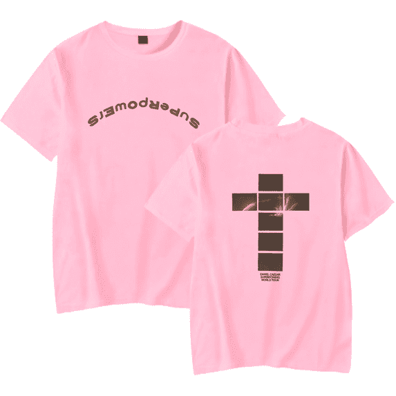 Daniel Caesar Superpowers World Cross Tour Merchandise Short Sleeve T-Shirts for Men and Women Streetwear Tops