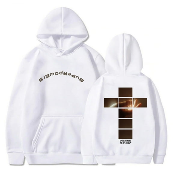 Daniel Caesar Superpowers World Tour Cross Hoodie Long Sleeve Sweatshirts Men Women Fashion Clothes