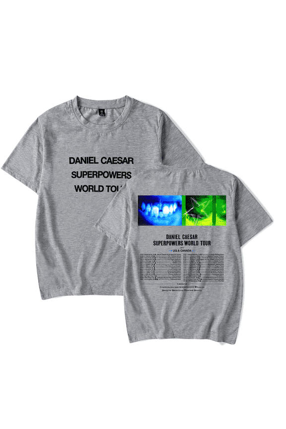 Daniel Caesar Superpowers World Tour Merch Tee Unisex Short Sleeve Men Women Sweatshirt Streetwear T-Shirt Top T Shirt