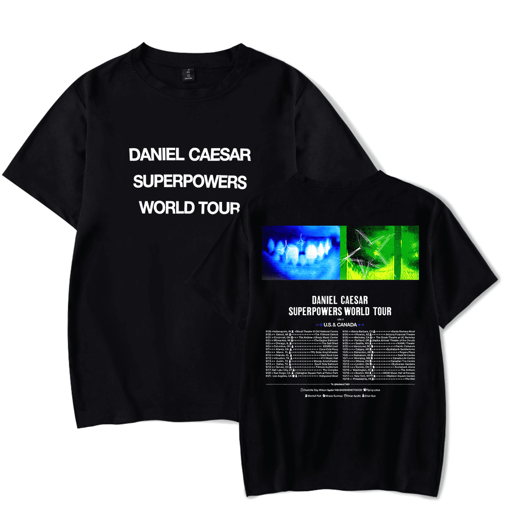 Daniel Caesar Superpowers World Tour Merch Tee Unisex Short Sleeve