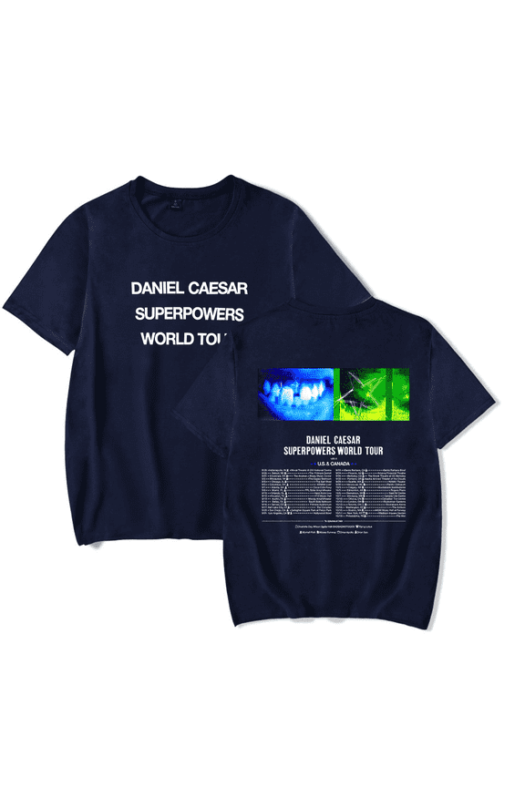 Daniel Caesar Superpowers World Tour Merch Tee Unisex Short Sleeve Men Women Sweatshirt Streetwear T-Shirt Top T Shirt
