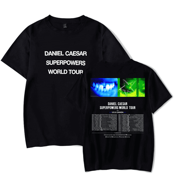 Daniel Caesar Superpowers World Tour Merchandise Unisex Short Sleeve T - Shirt