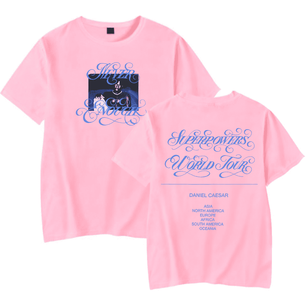 【Daniel Caesar Superpowers Tour Tシャツ美品】 Daniel Caesar T-Shirt Superpowers World Tour Merch T Shirt Short