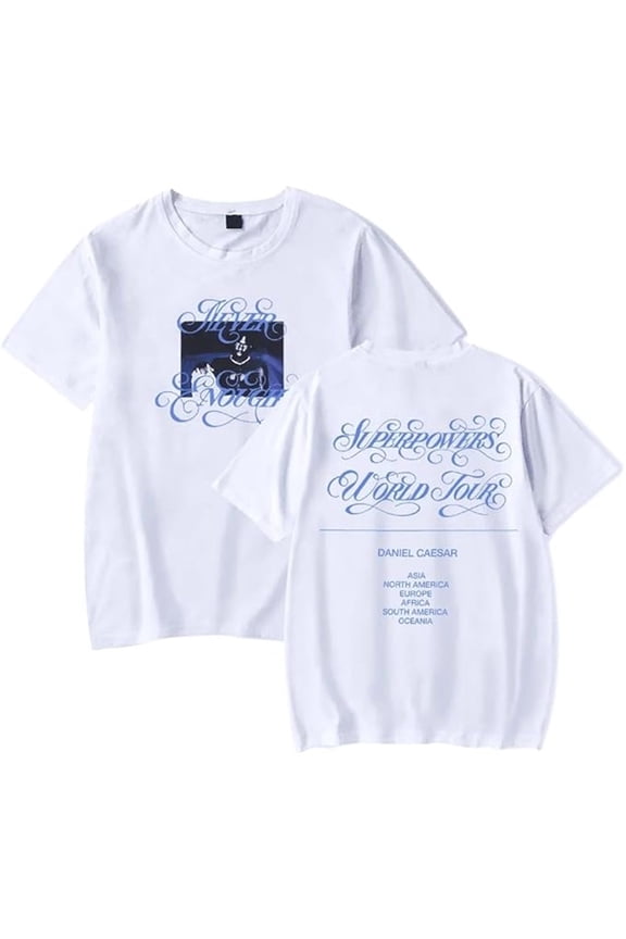 Daniel Caesar Tour 2025 T-shirt Women Men Casual Short Sleeve Printed Fashion Summer Tops Tee