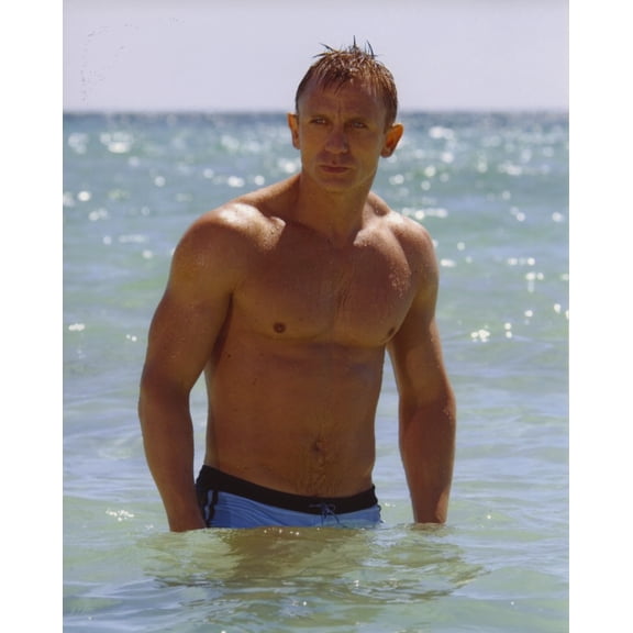 Daniel Craig Posed in Beach Photo Print (24 x 30)