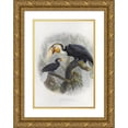thumbnail image 1 of Daniel Giraud Elliot 17x24 Gold Ornate Framed and Double Matted Museum Art Print Titled - Rhytidoceros Undulatus (1882), 1 of 4