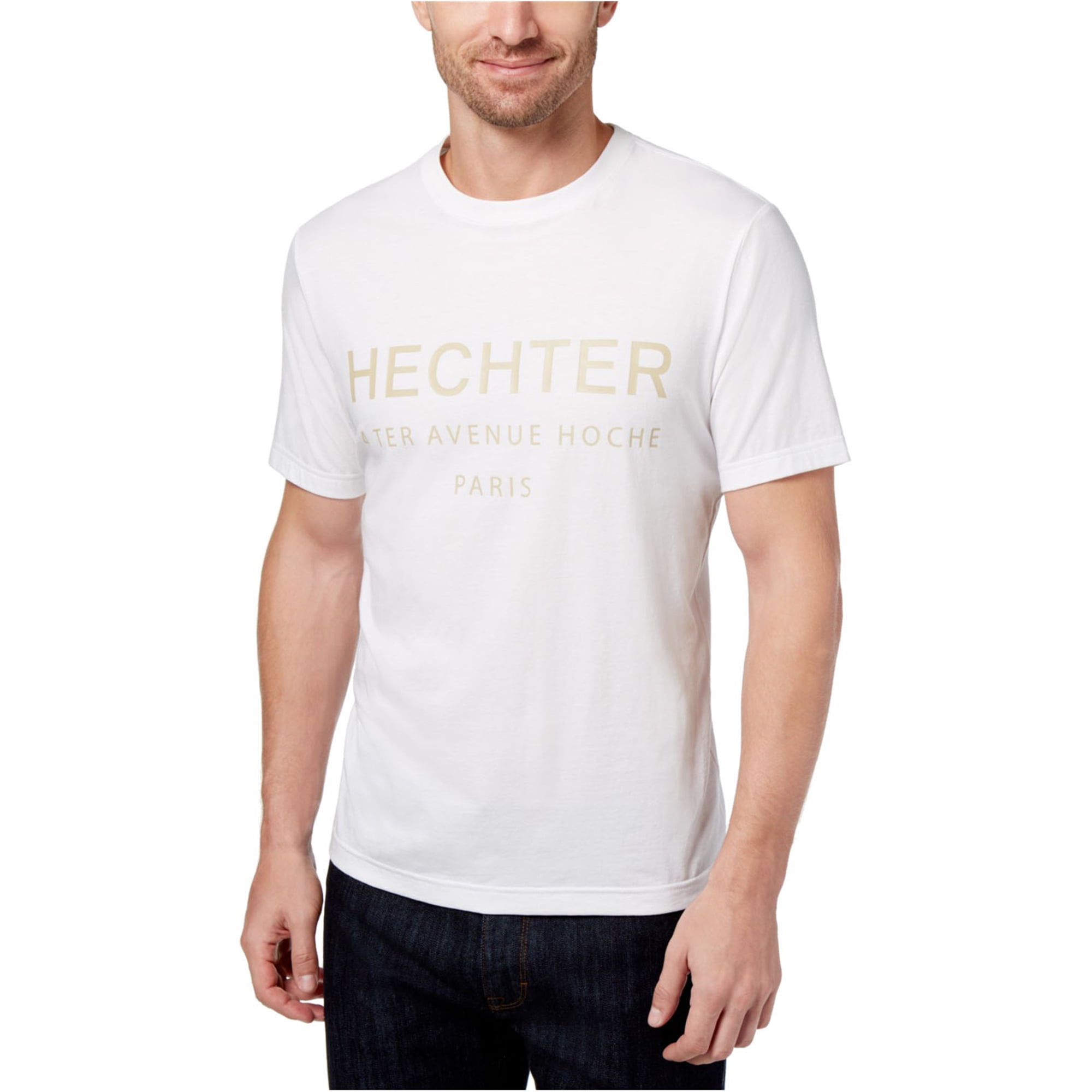 T-Shirt, Hechter Small Daniel Mens White, Paris Graphic