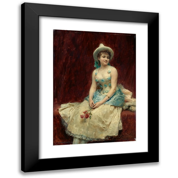 Daniel Hernández Morillo 11x14 Black Modern Framed Museum Art Print Titled - Pierrette (C. 1878)