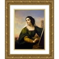 thumbnail image 1 of Daniel Huntington 12x14 Gold Ornate Wood Frame and Double Matted Museum Art Print Titled - Italy (1843), 1 of 4