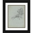 thumbnail image 1 of Daniel Huntington 15x18 Black Ornate Wood Framed Double Matted Museum Art Print Titled - Point on Traps. July 30. 72, from a Sketchbook (1872), 1 of 5