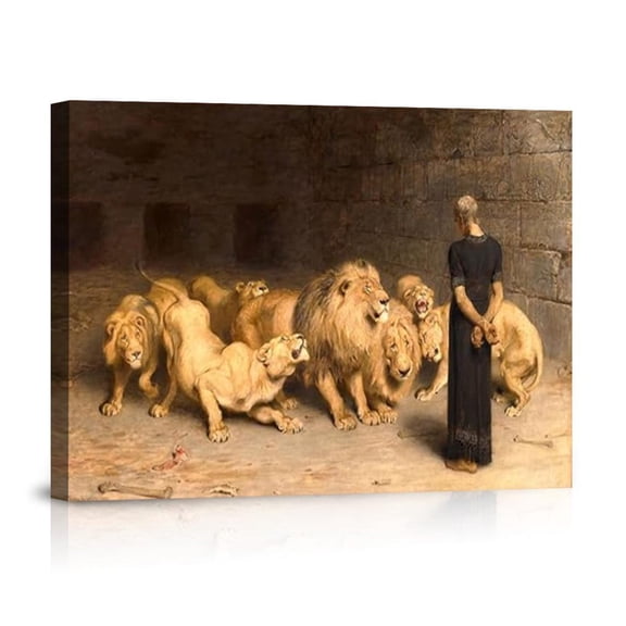 Daniel In The Lions Den 1872 Bible Art Canvas