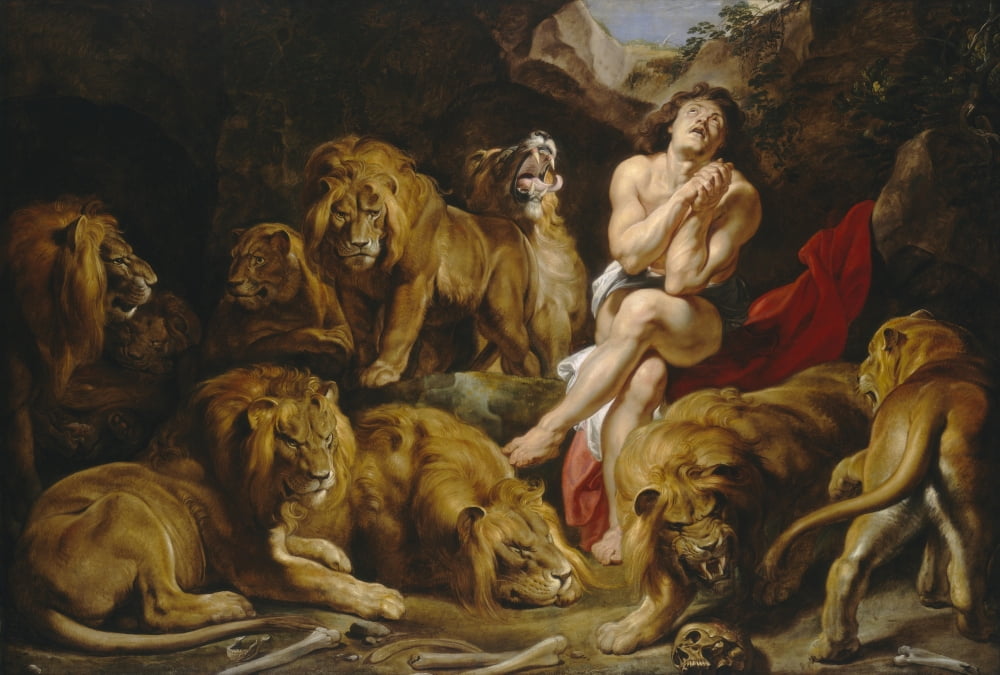 Daniel In The Lions Den Canvas Art - (36 x 24)