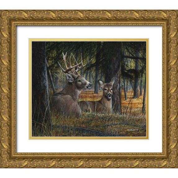 Daniel, Kevin 14x12 Gold Ornate Wood Framed with Double Matting Museum Art Print Titled - Autumn Royalty