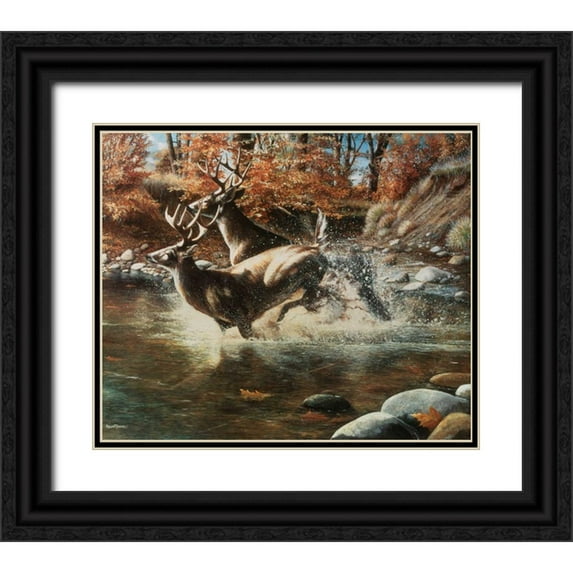Daniel, Kevin 17x15 Black Ornate Wood Framed with Double Matting Museum Art Print Titled - On the Run