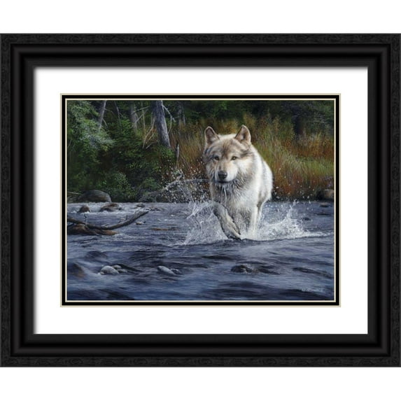 Daniel, Kevin 32x25 Black Ornate Wood Framed with Double Matting Museum Art Print Titled - The Crossing