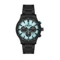 thumbnail image 1 of Daniel Klein 44mm Mens Metal Watch, Stainless Steel Band, Multifunction, 12/24H Dual-Time, Date - Christmas Gift for Men, Gift for Dad, Gift for Him - Black / Turquoise Dial, 1 of 2