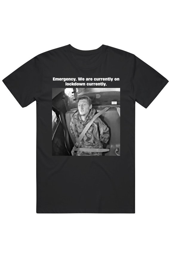 Daniel Larson Arrested Cop Car We Are Currently On Lockdown Funny Tiktok Meme Gift T Shirt
