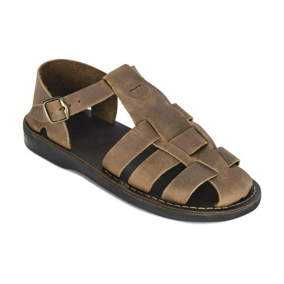 Daniel - Leather Fisherman Sport Sandal | Oiled Brown