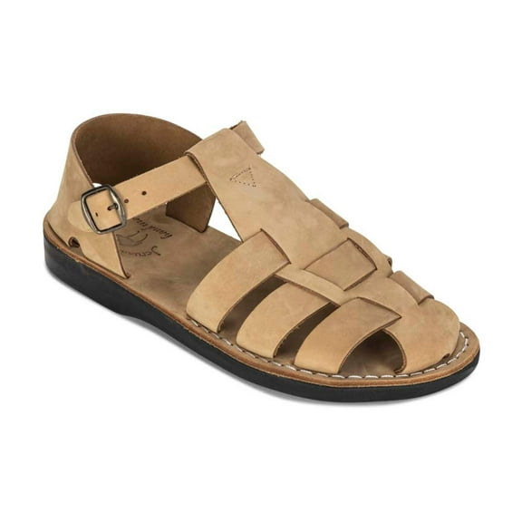 Daniel - Leather Closed Toe Sandal | Yellow Nubuck
