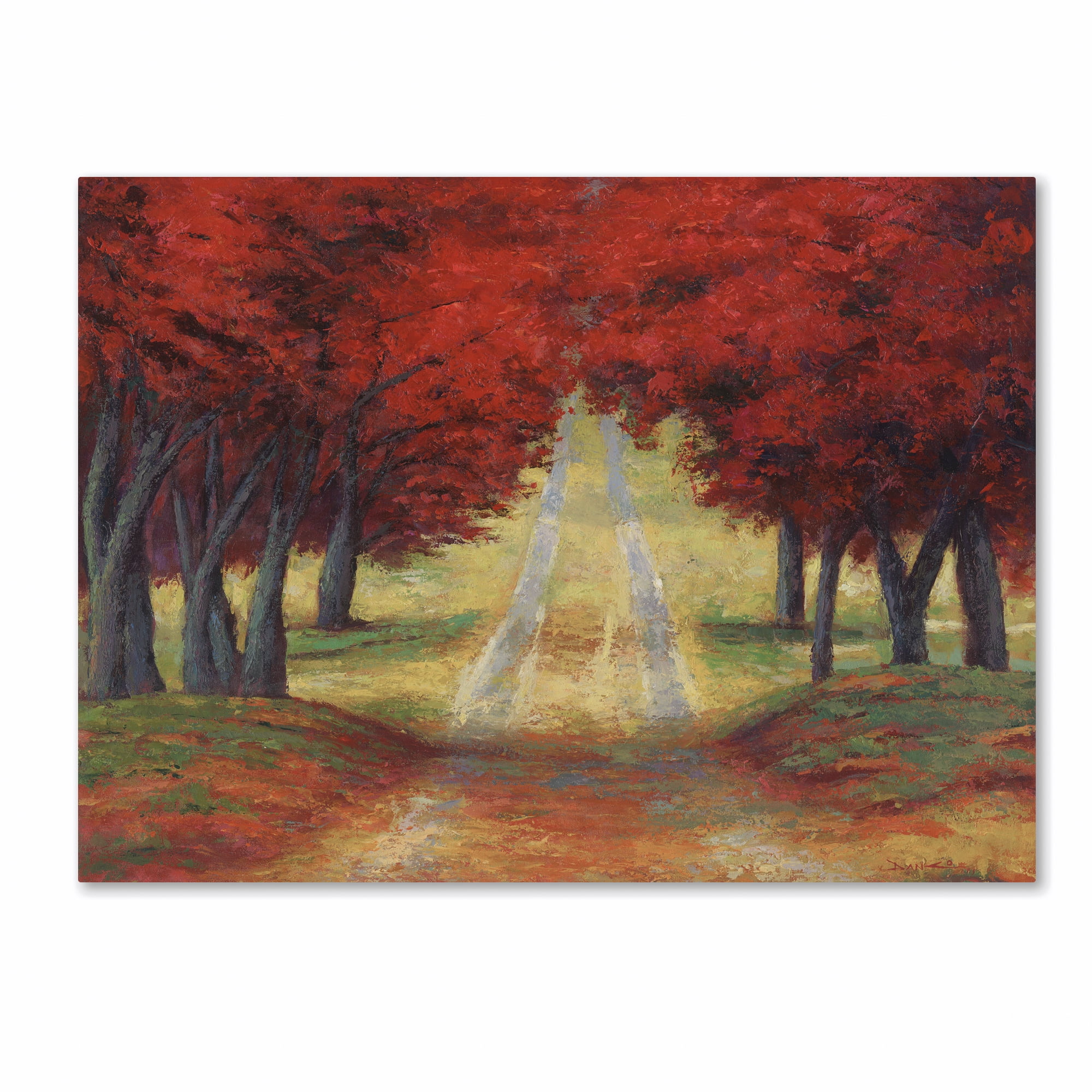 Daniel Moises 'Autumn Pathway' Canvas Art