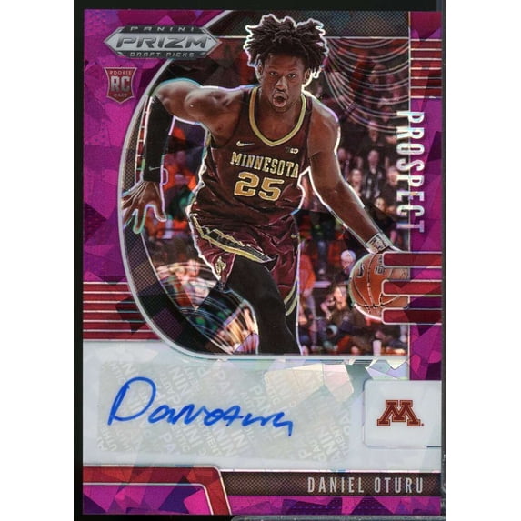 Daniel Oturu Rookie 2020-21 Panini Prizm Draft Prospect Auto Purple Ice #33