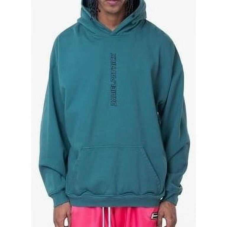 Daniel Patrick GREEN Vertical Logo Embroidered Hoodie US Large