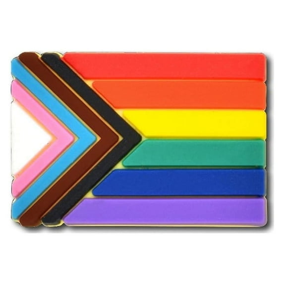 The Awareness Company Daniel Quasar Progress Pride Flag Silicone Flag Pins 5-Piece