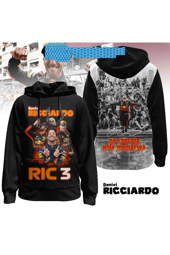 Daniel Ricciardo Ric3 No Regrets Only Memories Hoodie T-Shirt
